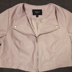 torrid Light Pink Faux Leather Moto Jacket